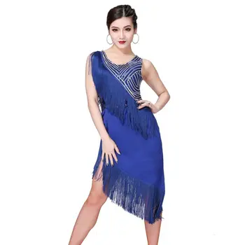 

Adult Sequins Fringed Latin Dance Skirt Performance Clothes Exercise Clothes