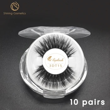 

10pair Private Label Eyelash Extensions 100% Natural Mink Hair Eyelashes Long Natural Lashes Soft False Eyelashes Makeup Mink