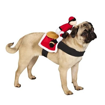 

Funny Dog Clothes Christmas Halloween Costumes For Dogs Cat Chihuahua Winter Dog Knight Riding Vest Harness Coat Pet Clothing