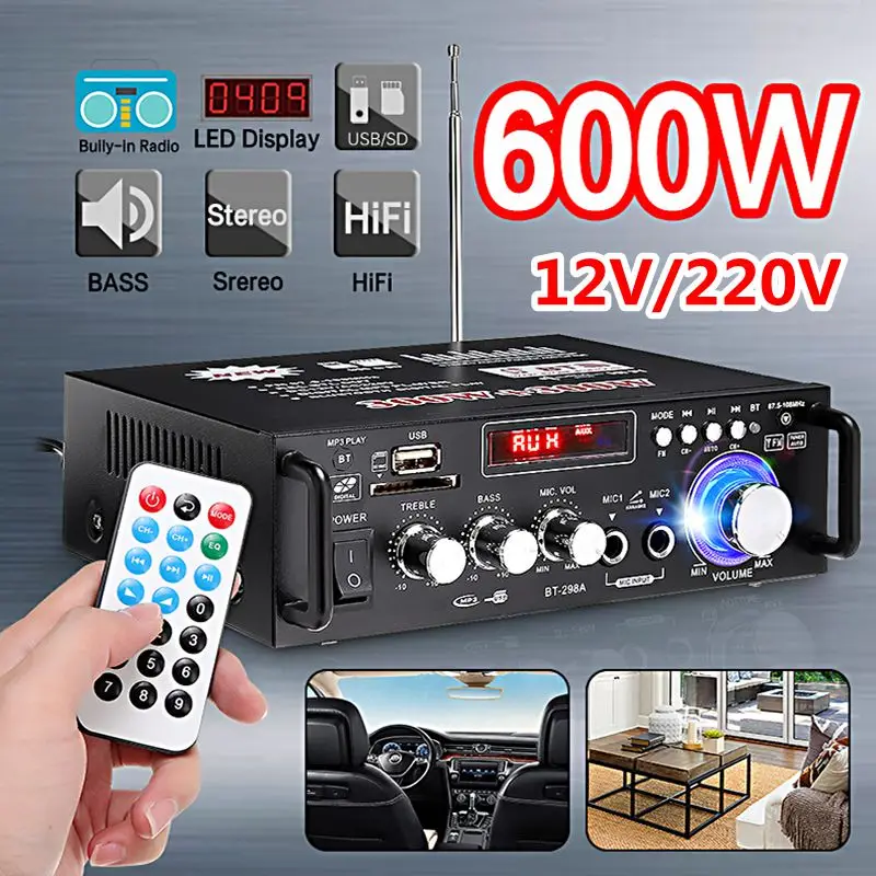 800W Home Digital Amplifiers Audio bluetooth Amplifier Subwoofer