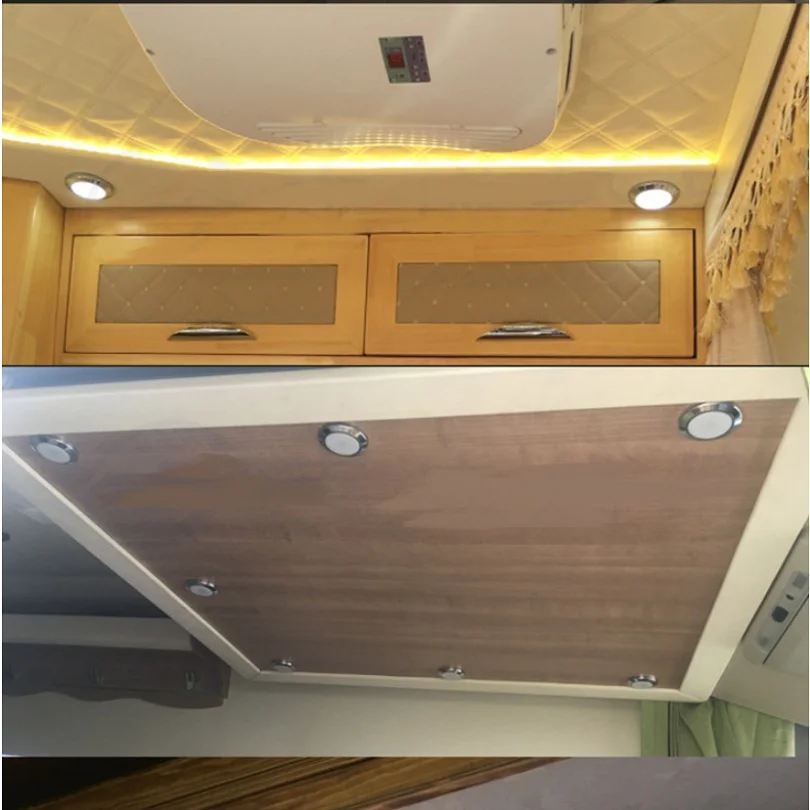 Хромированный Светодиодный купол φ74mm12Volt DC внутренняя потолочная крыша лампа для