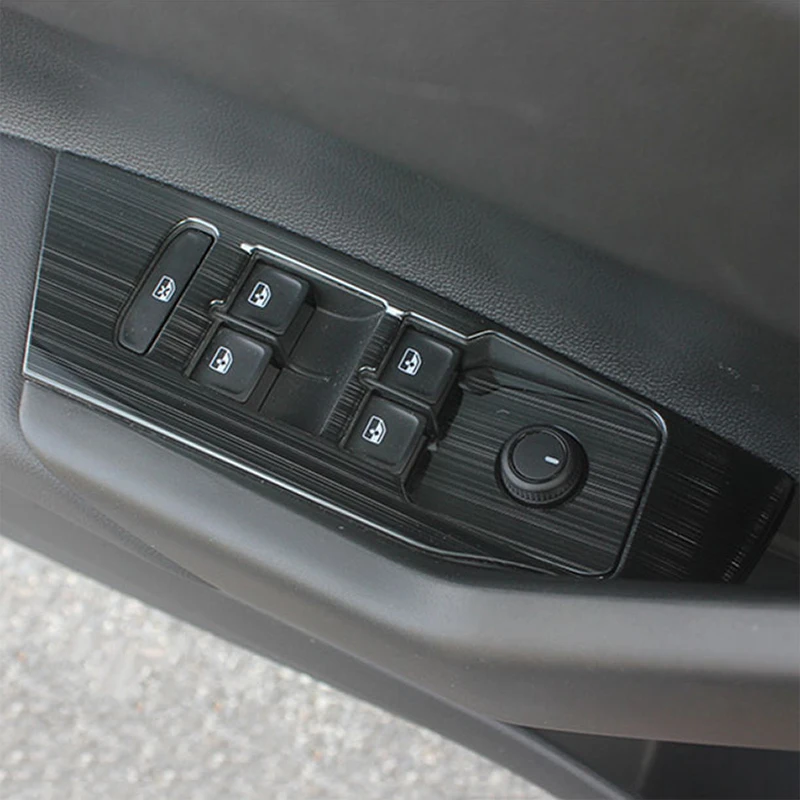 5 шт. автомобиля интерьера двери окна лифт переключатель панель крышка рамки покрытия наклейки для авто для Volkswagen Polo MK6 Virtus седан