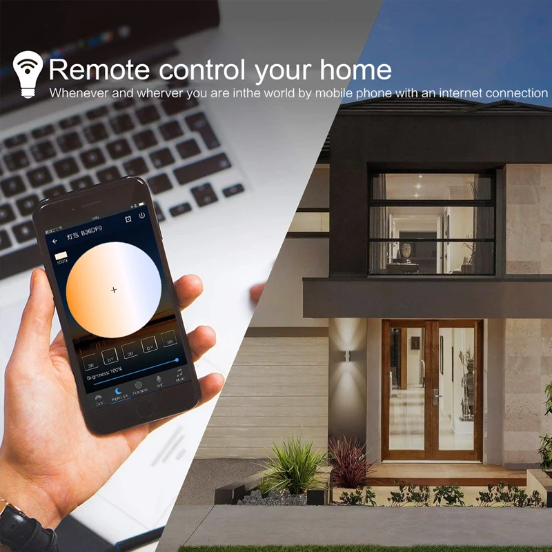Интеллектуальный SmartHome Автоматизация Wi-Fi умный светильник с регулируемой яркостью многоцветный Wake-Up светильник s без концентратора для Alexa для Google домашний декор