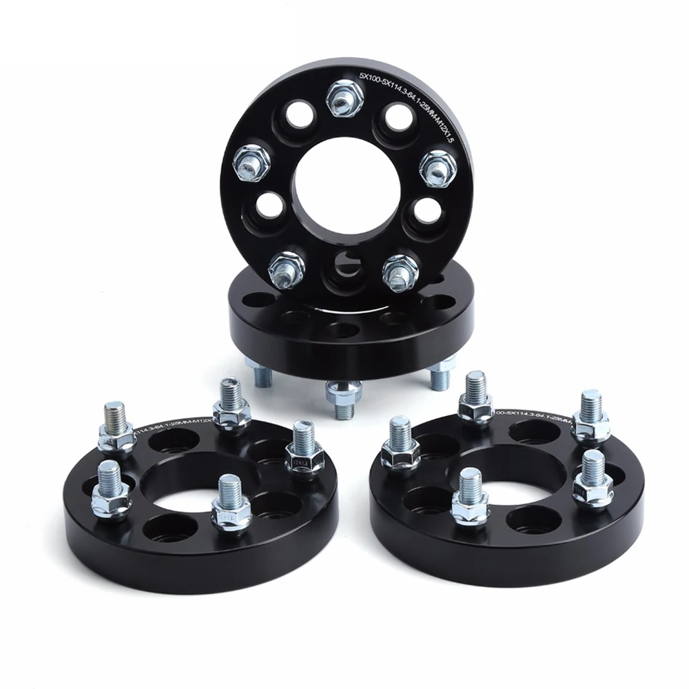 

KSP 4Pcs 1'' 25mm Forged Wheel Spacers Adapters 5x100 to 5x114.3 64.1mm Center Bore with M12x1.5 Studs for Lexus Toyota Corolla