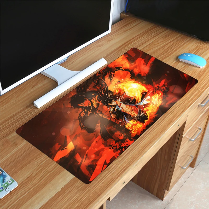 Аниме one piece пиратский корабль коврик для мыши геймер 60x30 см большой запирающийся край игровые коврики и чехлы офисный стол для портативного компьютера ноутбука коврик