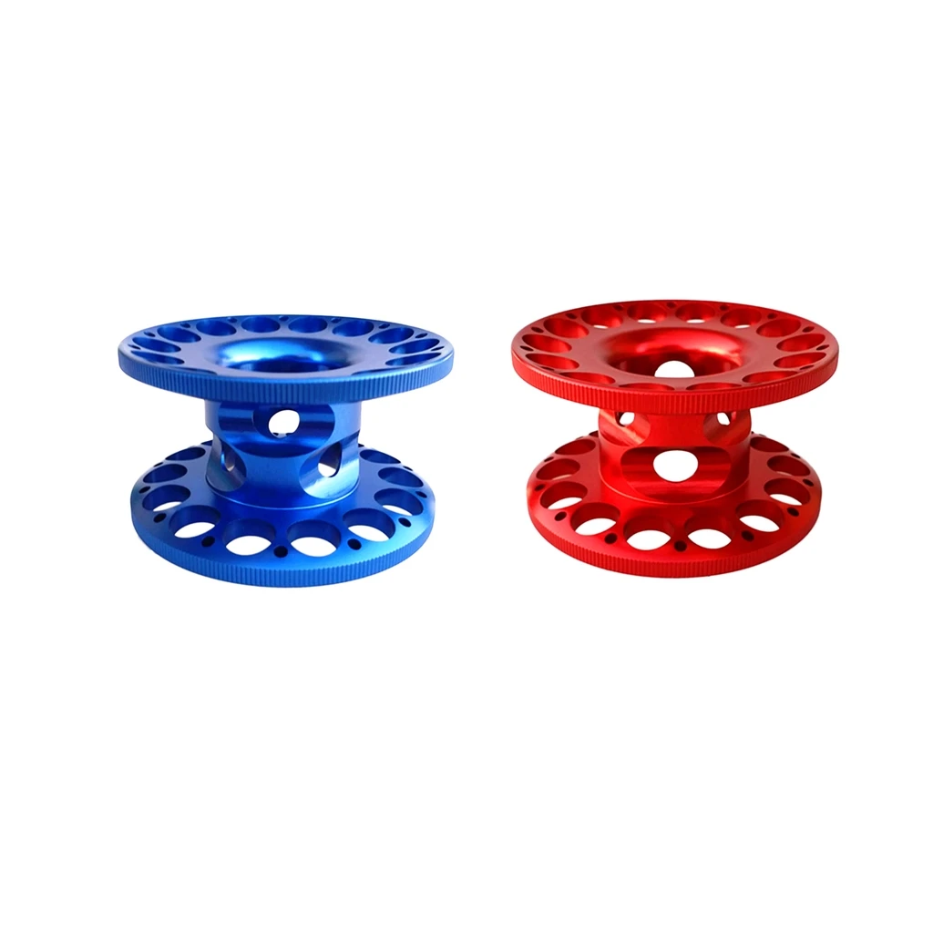 Пустая Finger Reel алюминиевый сплав Wreck подводное плавание Tech Spool синий+ красный, упаковка из 2