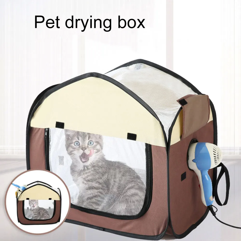 Portable Folding Pet Tent Cat Dog Bath Drying Box House Puppy Kennel Warm Cage Dog Playpen Delivery Room Indoor Outdoor Supplies