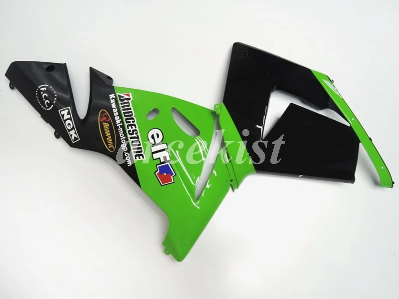 4 подарки ABS мотоцикл обтекатели комплект подходит для Kawasaki Ninja ZX-10R ZX10R 2004 2005 04 05 Кузов Набор на заказ зеленый черный