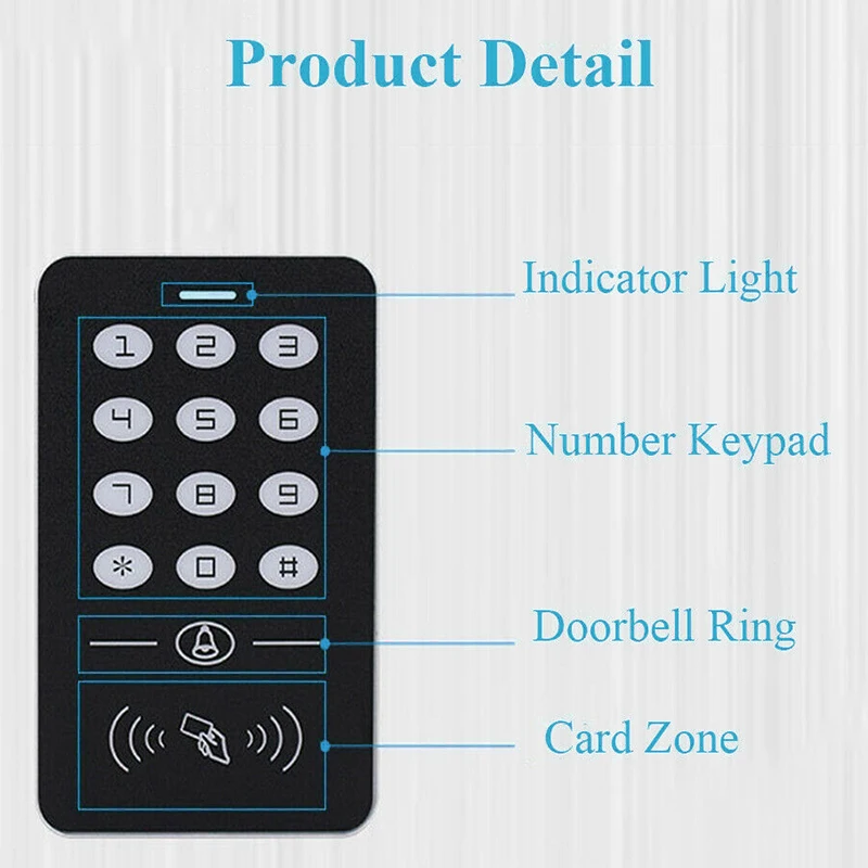 

Safety Card Reader Electric Lock Access Control Keypad PIN Protective cover