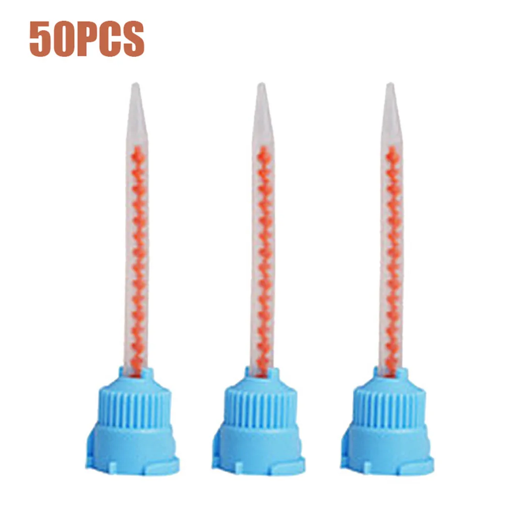 

50Pcs/Set 10:1 High Performance and Easy Dispensing Mixing Pipe Tip Mixing Pipe Dental-impression Mixing Tips