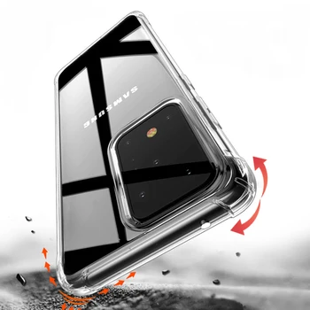 

100pcs Air Cushion Case For Samsung Galaxy S20 Ultra Plus A11 A31 A51 A71 M11 M31 A10S A20S A50S Clear Soft TPU Silicone Cover