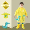 2022 Cartoon Dinosaur Kids Rain Coat Children Windproof Poncho Boys Girls Rainwear Student Green Outdoor Waterproof Raincoats ► Photo 3/6