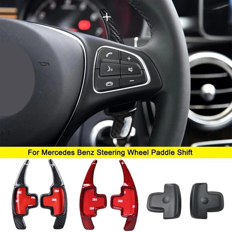 

Car Accessories Carbon Fiber Steering Wheel Shift Paddle Extension For Mercedes Benz A C E Class CLA GLK GL ML SLK 2013 2014