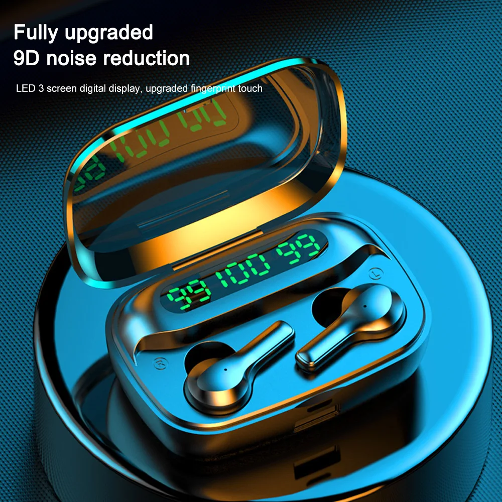 True Bluetooth Wireless TWS Earphones Handsfree Sports Headset with Charging Box For Mobile Phone Bluetooth Earbuds