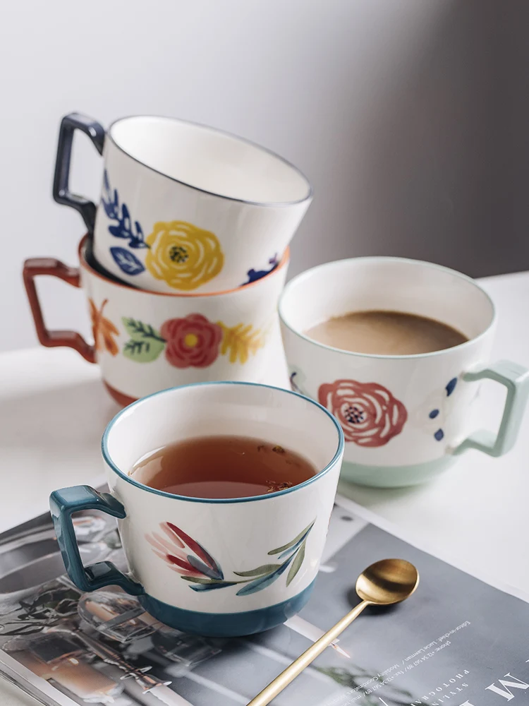 Plain White Bone China Coffee Mug Porcelain Luxury Ceramic Vintage Cup Cafe Tea Thermo Taza Couple EE50BD | Дом и сад