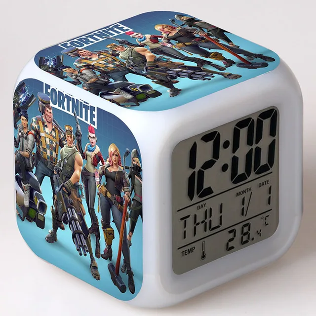 Original Fortnite LED Alarm Clock Game Figure Model Pattern Luminous Clocks Accessories Toys Children s Christmas