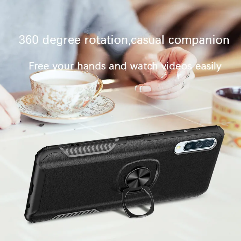 Для samsung Galaxy M10 M20 M30 M40 A10 A20 A30s A40 A50s A70 A80 A90 силиконовый чехол ТПУ Жесткий ударопрочный чехол-держатель с кольцом