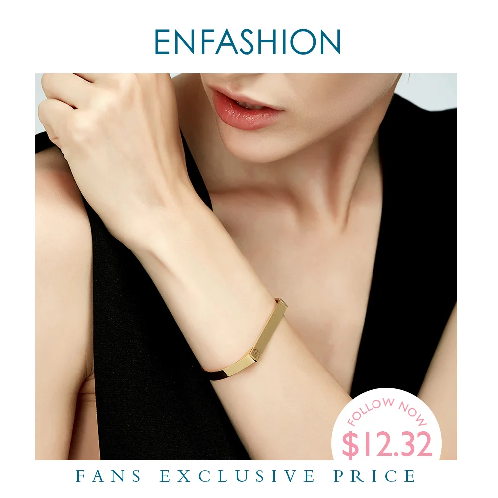 

Enfashion Personalized Engraved Name Bracelet Gold Plated Bar Screw Bangle Love Bracelets For Women Men Cuff Bracelets Bangles