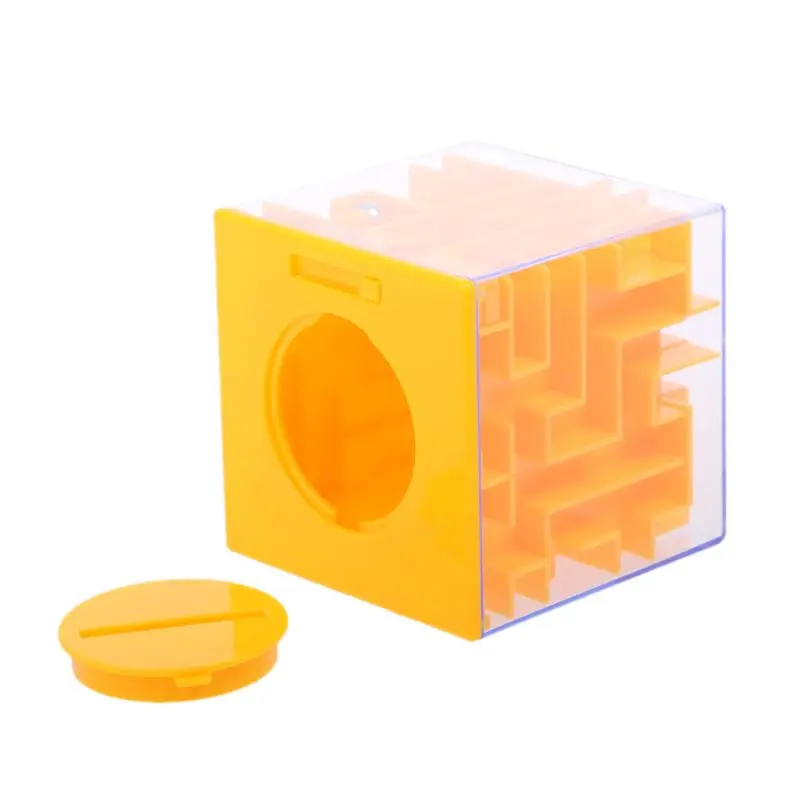 

Novelty 3D Money Maze Bank Cube Puzzle Saving Coin Collection Case Box Brain Game Kids Toy Gift