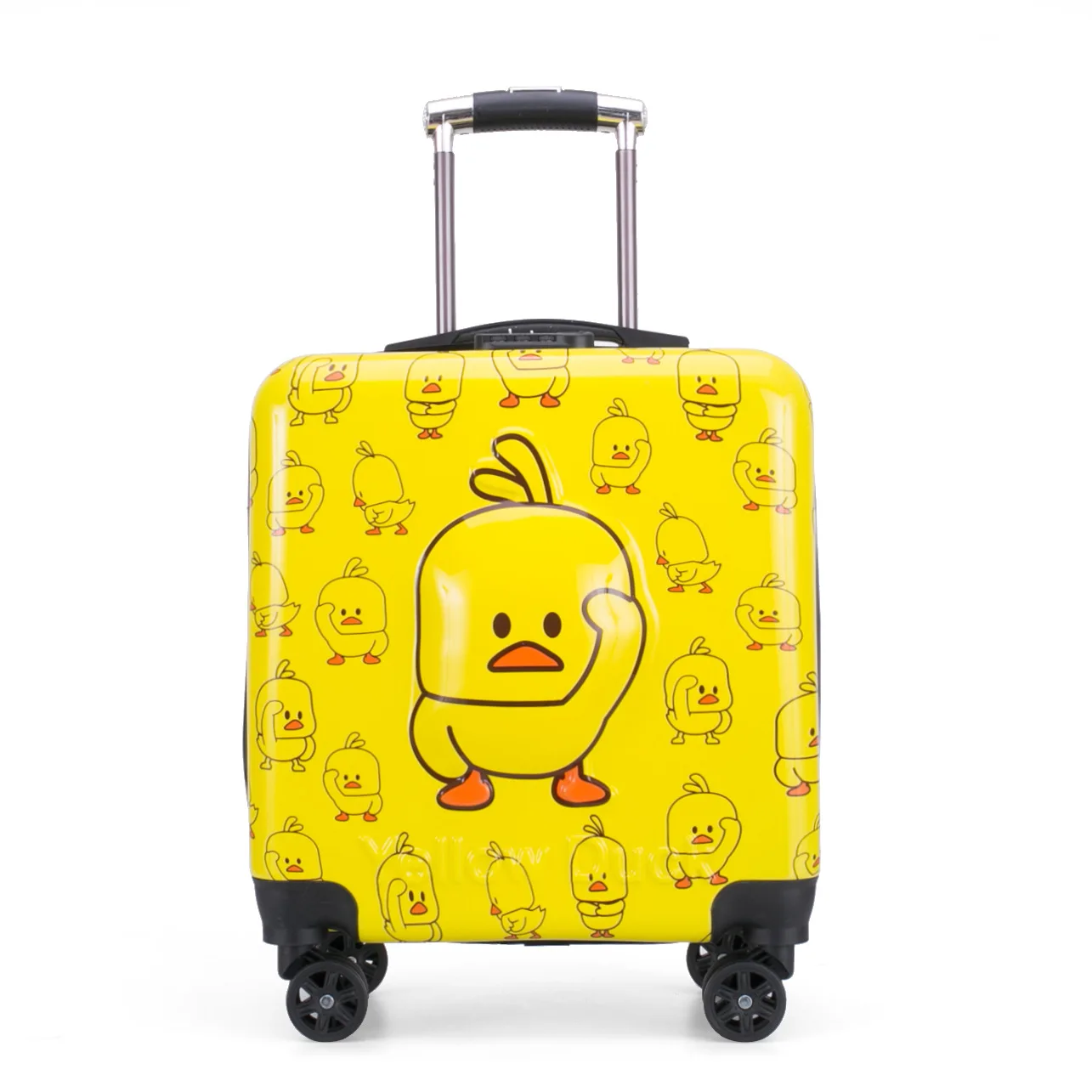 

2019 New Style Cartoon Small Yellow Duck Children's Trolley Case Boarding Bag Universal Wheel Travel Lugguge Luggage