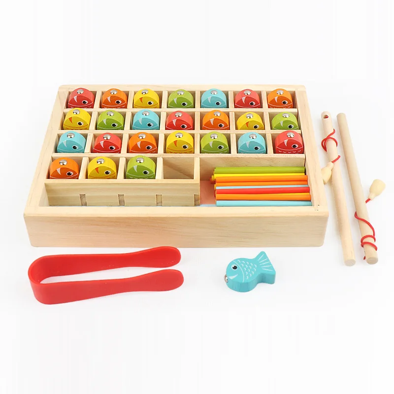 Детские игрушки Монтессори, Обучающие деревянные игрушки, магнитные рыболовные игрушки, математические игрушки, обучающие Игрушки для раннего развития для детей