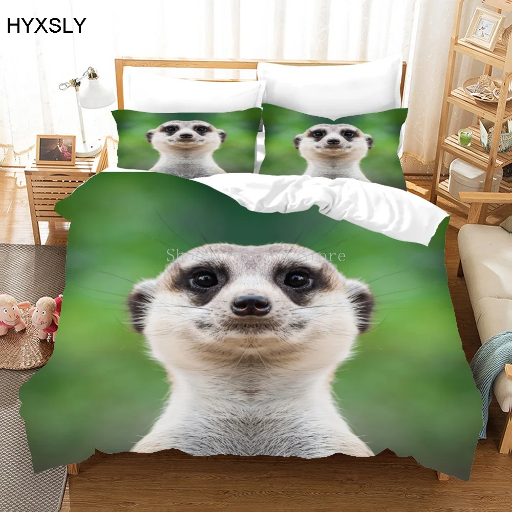 Aniaml Dog Cat Pig Wolf Cows Koala Spider Pug Gold Fish Bedding Set Decor Home Cute Animals Duvet Cover With Pillowcase 2/3 Pcs | Дом и сад