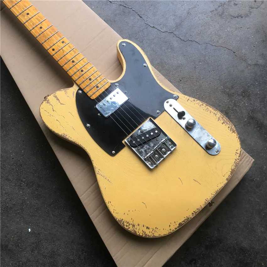 Ash Yellow Electric Guitar | Customizable | Free Shipping