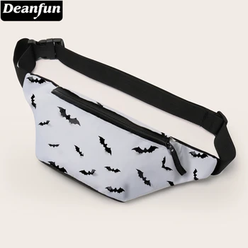 

Deanfun Bat Printing Waist Bag Fashion Zipper Pouch Adjustable Belt Travel Bag For Women 18076