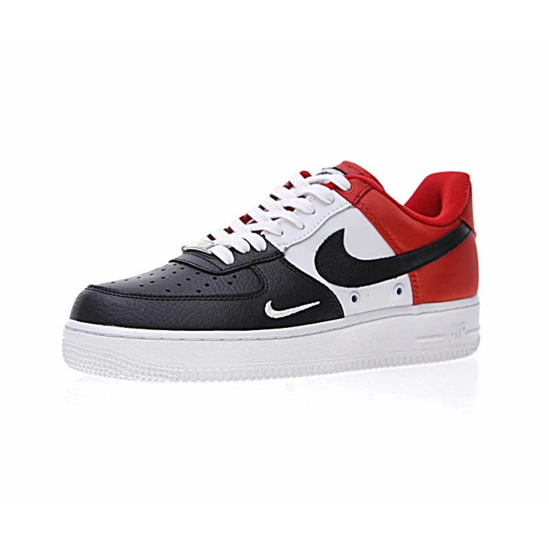 Оригинальные подлинные мужские ботинки для скейтборда от Nike Air Force 1 Low Mini Swoosh, Классическая модная спортивная обувь для улицы, новинка 823511-404