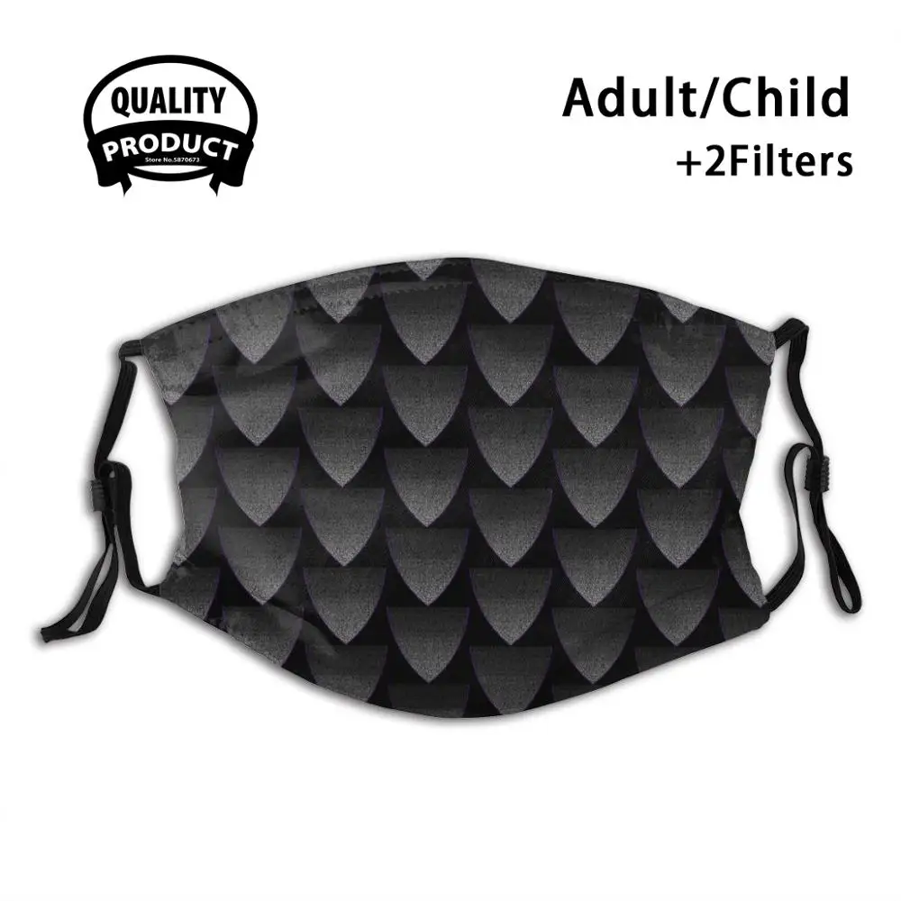 Dragon Born Scales Reusable Mouth Mask Washable Filter Anti Dust Face Masks Queen Fish Lizard Mermaid Magic | Аксессуары для