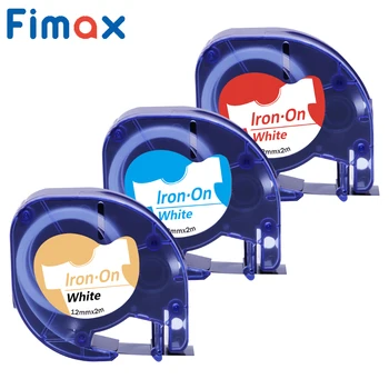 

Fimax 3pcs 18771 18775compatible For DYMO Fabric Iron-on label tape Black on White 12mm*2m for DYMO LT-100H PLUS 100T Printer