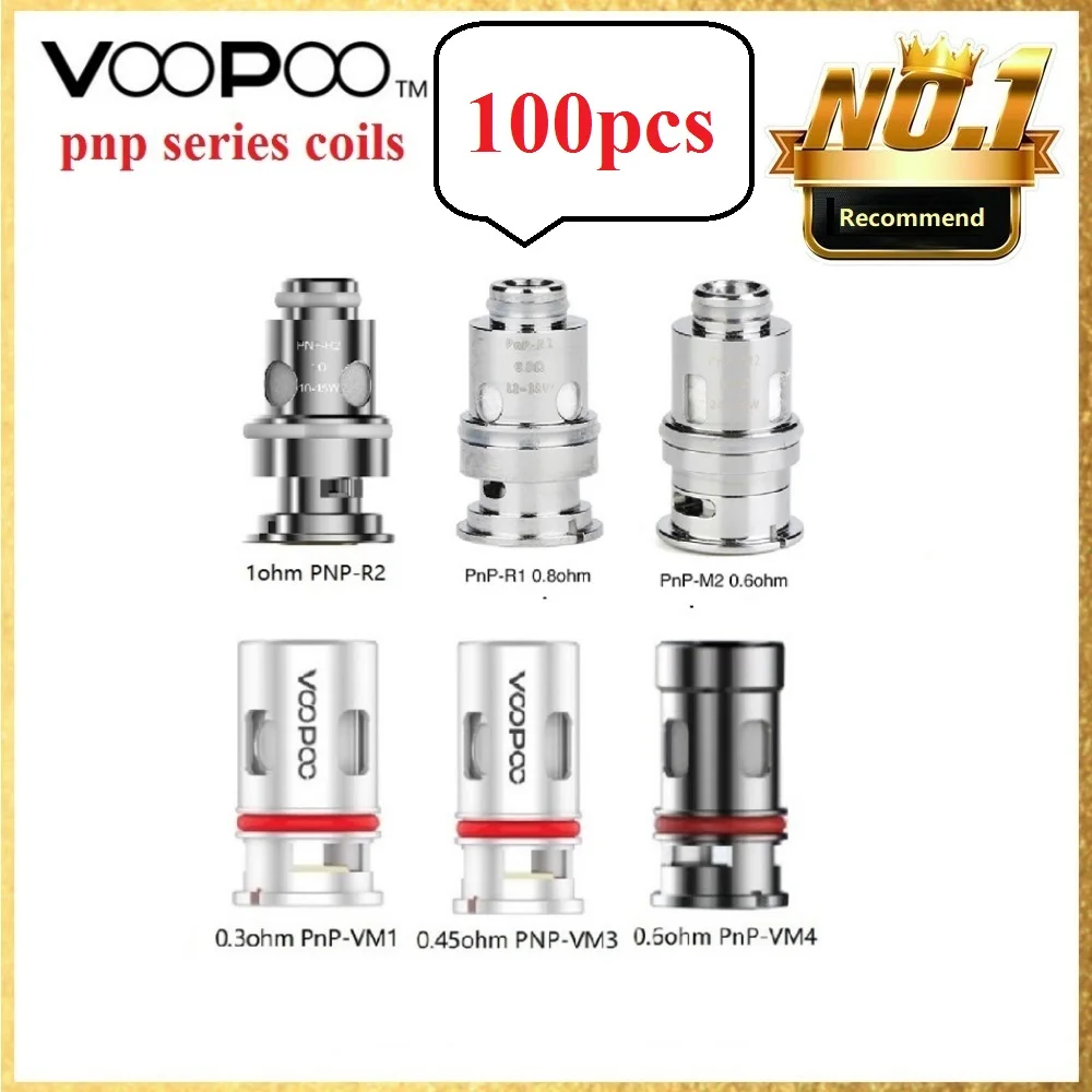 100 шт. катушки VOOPOO PnP PnP-VM1 0.3 Ом/PnP-R1 0 8 Ом/PnP-VM3 45 Ом сетчатая катушка для VINCI R/Vinci X Mod Pod