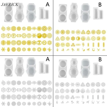 

Faceted Round Orgonite Resin Pendant Mold Orgonite Stickers Silicone Resin Mold