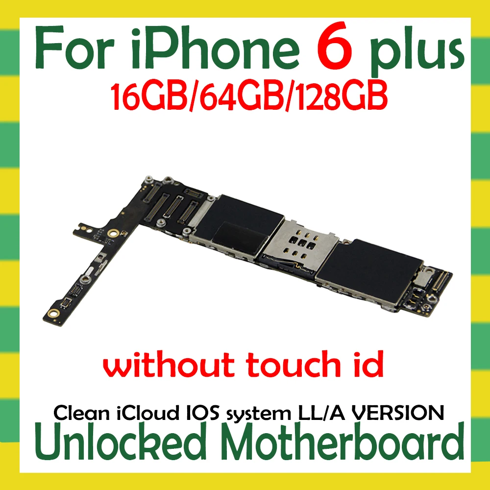 Заводская разблокированная материнская плата для iphone 6 Plus 5 дюйма с/без Touch ID