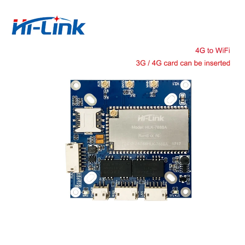4G to WiFi 4g to network cable HLK-GD01 4G router module evaluation board with EC25 series inplug 3G/4g card