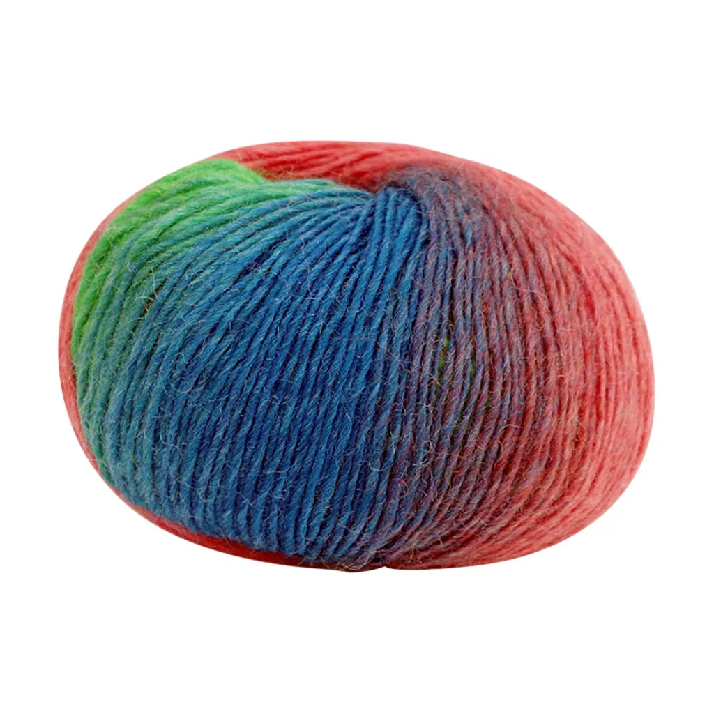 1PC 50g Chunky Hand Rainbow Knitting Cotton Crochet Thread Hand Knitting Wool Blend Yarn Clothing Sewing Tool Accessories