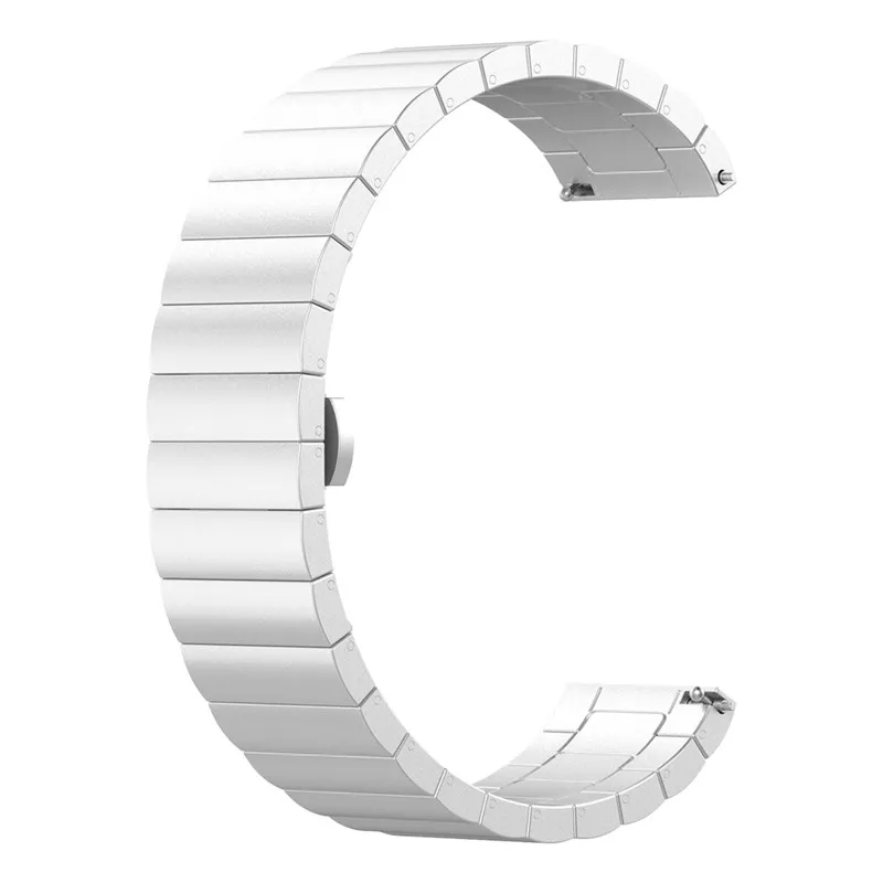 Металлический ремешок для часов samsung Galaxy Watch 46 мм Active2 44 мм, умный Браслет, ремешок на запястье для gear S3 S2, ремешок с бабочкой - Цвет: Silver