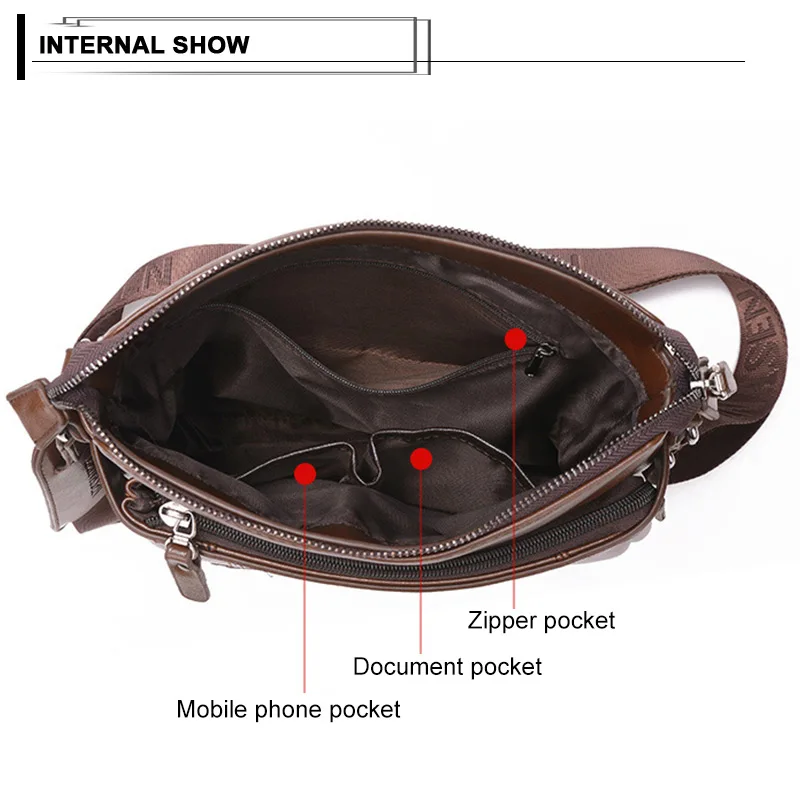 Повседневная мужская сумка-мессенджер, дизайнерский портфель, деловой мужской винтажный портфель из искусственной кожи, сумки через плечо, дорожные сумки на плечо для мужчин