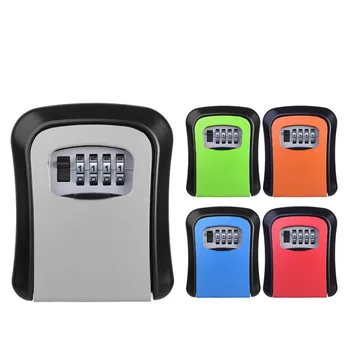 

Wall Mounted Key Lock Box safe storage password lock 4 Digit Combination Weatherproof Aluminum alloy Locks