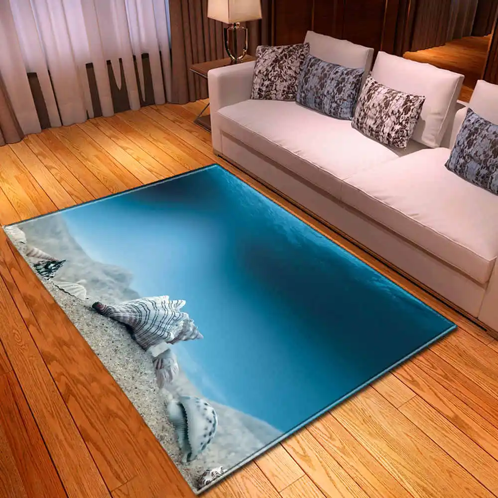 3D пляжный ковер в виде раковины для гостиной, украшения для дома, мягкий детский ковер для детской комнаты, детский коврик для игр, Ползания, спальни, столовой - Цвет: No-2