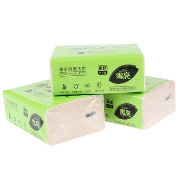 

10 Packs/set Practical New Natural Color Paper-Drawing Napkins 4-layer Bamboo Pulp Face Tissue