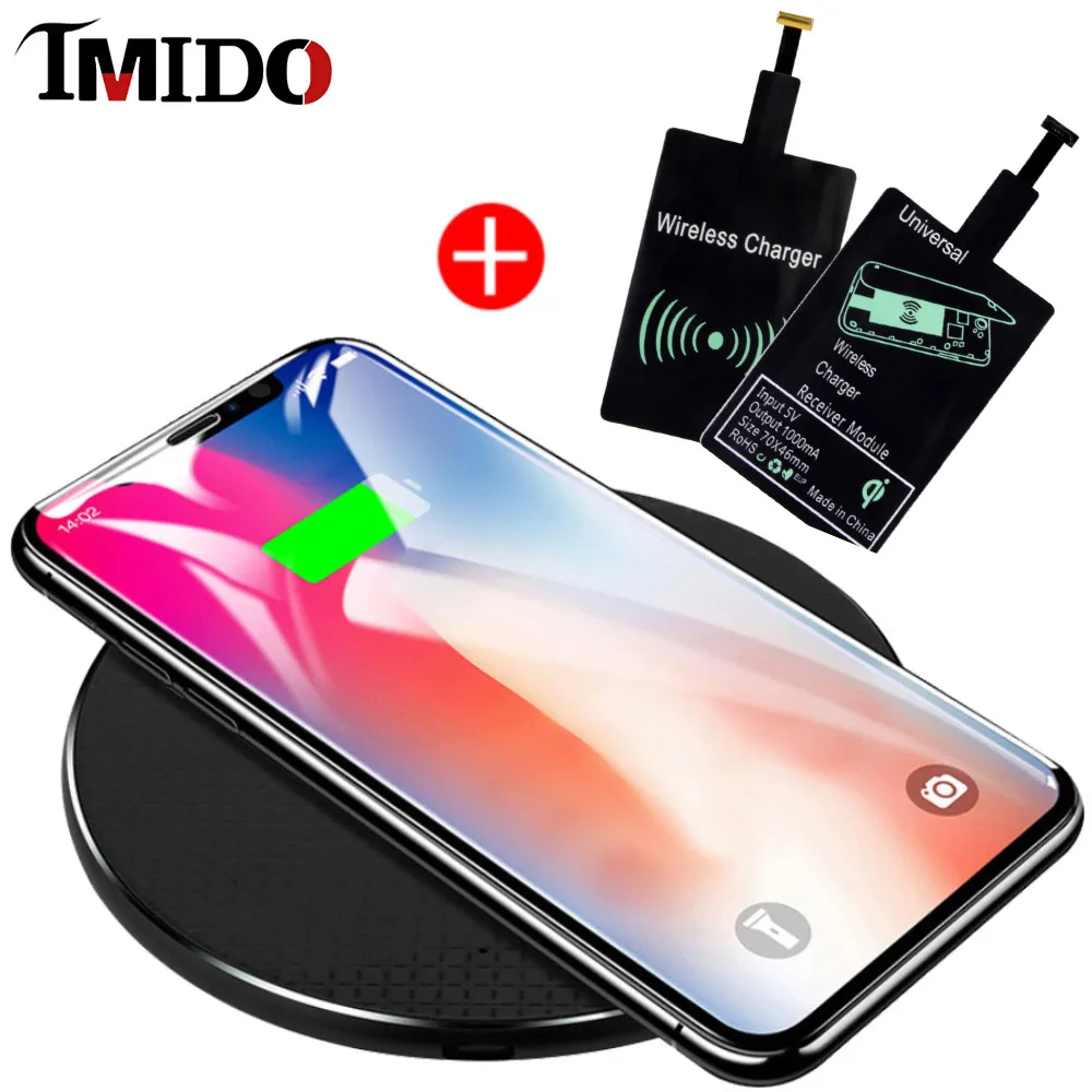 

For xiaomi mi 9 qi wireless charging pad for iphone 5se 6 6s 6plus Smart Wireless Charging Coil Receiver for Redmi note7 Samsung
