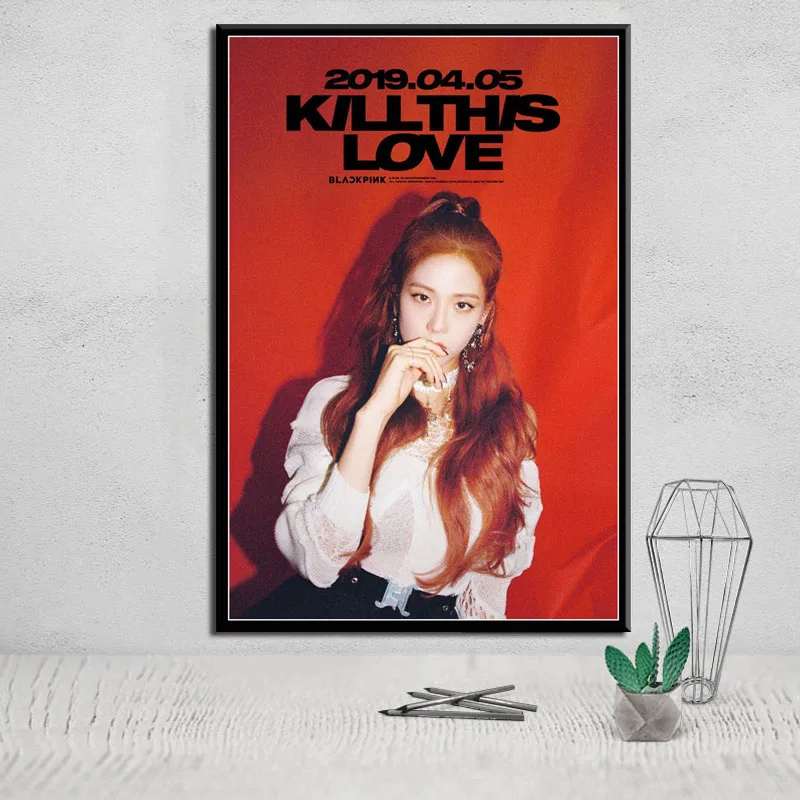 BLACKPINK Kill This Love K-POP музыкальная девушка группа мода альбом искусство холст живопись плакат настенный Декор для дома