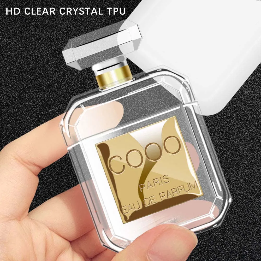 

Luxury Perfume bottle Silicone Case For Airpods 2 1 Shockproof Case Earphone Protective Cover Bluetooth Wireless Earphone Case
