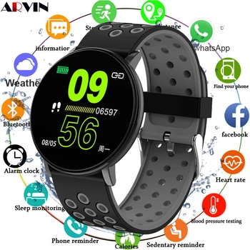 

Arvin W8 Fitness Tracker Waterproof IP67 Smart Watch Women Men Blood Pressure Clock Smartwatch Sport Smart Bracelet For Android