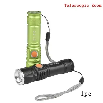 

600LM T6 LED Mini USB Charging Flashlight Zoomable 3-Modes Light