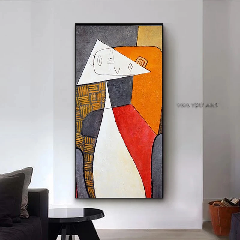Picasso Oil Paintings on Canvas Famous Abstract Art Reproductions Wall Posters and Handmade for Living Room Decor No Frame