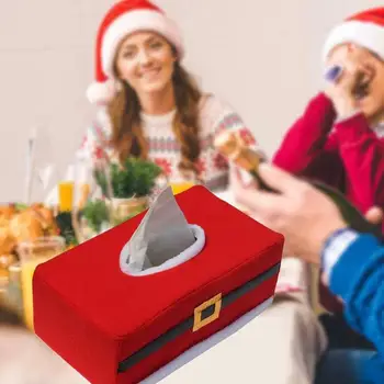 

Christmas Tissue Box Cover For Home Table New Year Party Decoration Paper Towel Box Baubles Gift Ornaments