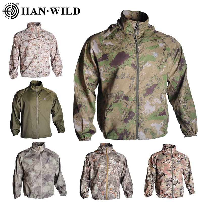 

Sun Protective Jackets Summer Tactical Skin Jacket Men Hooded Raincoat Windbreaker Jackets Army Military Jacket Lightweight