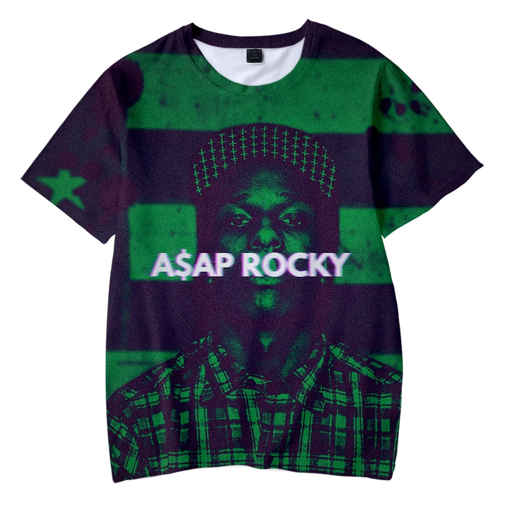 ASAP ROCKY/повседневные футболки Harajuku Одежда для мальчиков и девочек футболка с короткими рукавами детская одежда в стиле хип-хоп